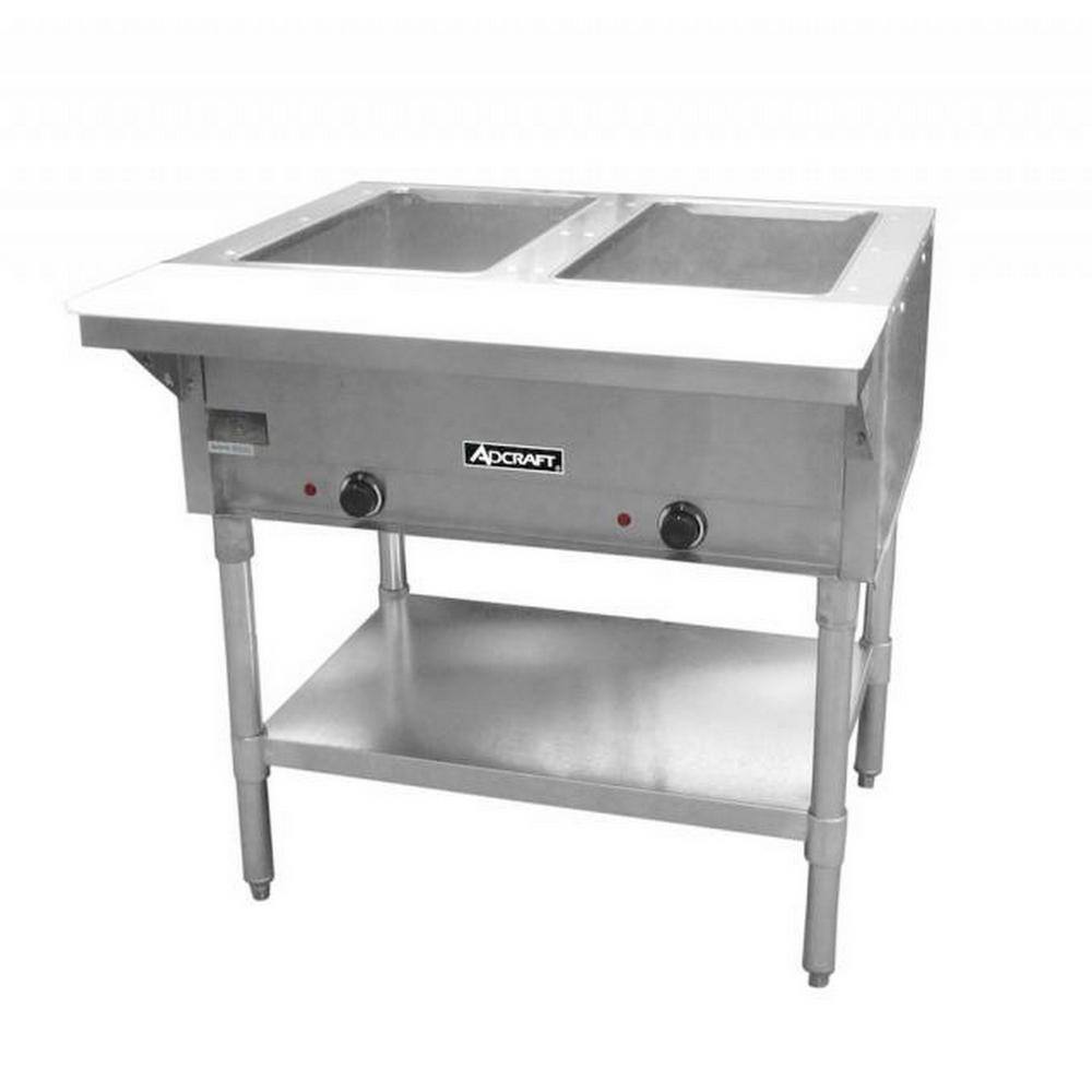Stainless Steel Commercial 2 Bay Steam Table