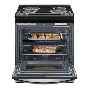 30 in. 5.1 cu. ft. 6-Burner Gas Range with Self-Cleaning in Black