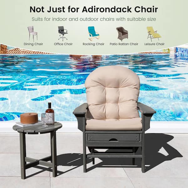 Costway 23 x 32 Outdoor Adirondack Chair Cushion High Back