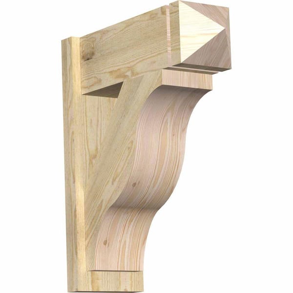 Ekena Millwork 8 in. x 26 in. x 22 in. Fuston Arts and Crafts Rough Sawn Douglas Fir Outlooker