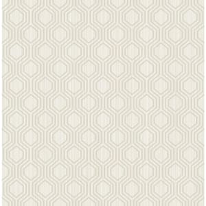 Geometric Rhombus Cream Paper Strippable Wallpaper Roll (Cover 57 sq. ft.)