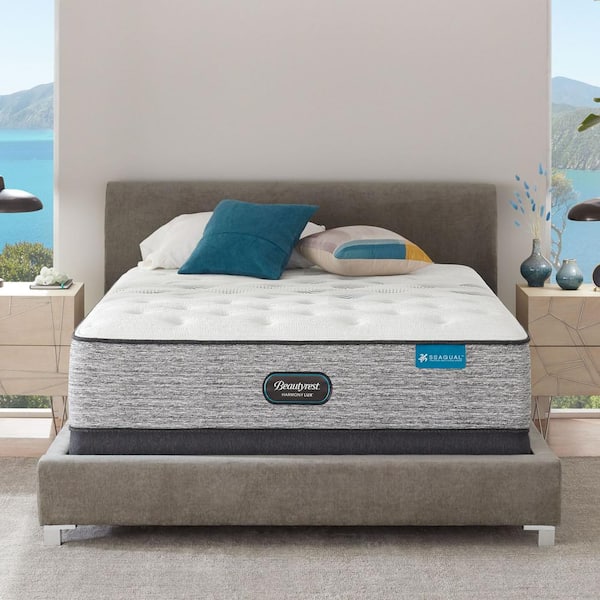 Beautyrest Carbon Series Medium 13.75 in. Mattress Low Profile Foundation Set