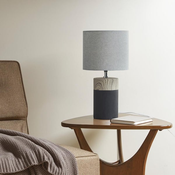 Nicolo 17.32 in. Black Table Lamp