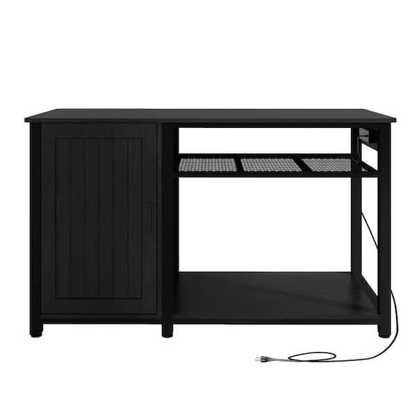 maocao hoom 55-75 gal. Aquarium Stand with Power Outlets, Cabinet for Fish Tank Accessories Storage 880 lbs. Capacity, Black