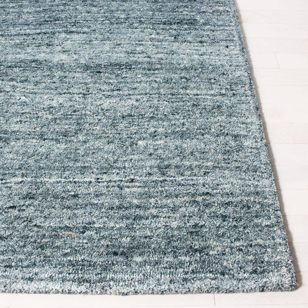 Handmade Blue and Gold Wool Tufted Rectangular Rug, 3' x 5'