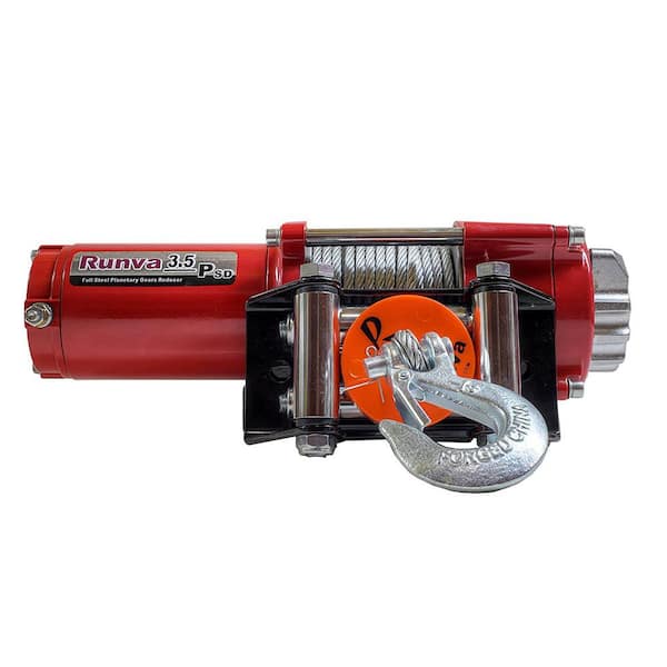 Runva 3,500 lbs. Capacity 12-Volt Electric Winch with 42 ft. Steel Cable  Super Deluxe Package 3.5P - The Home Depot