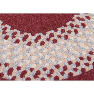 Chancery Berry 4 ft. x 6 ft. Oval Braided Area Rug