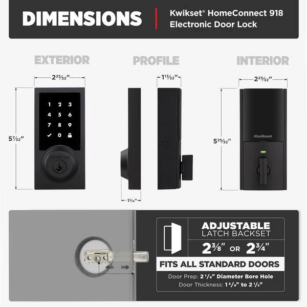 NEW Satin Nickel Kwikset Touchscreen Home Connect 918 Z-Wave