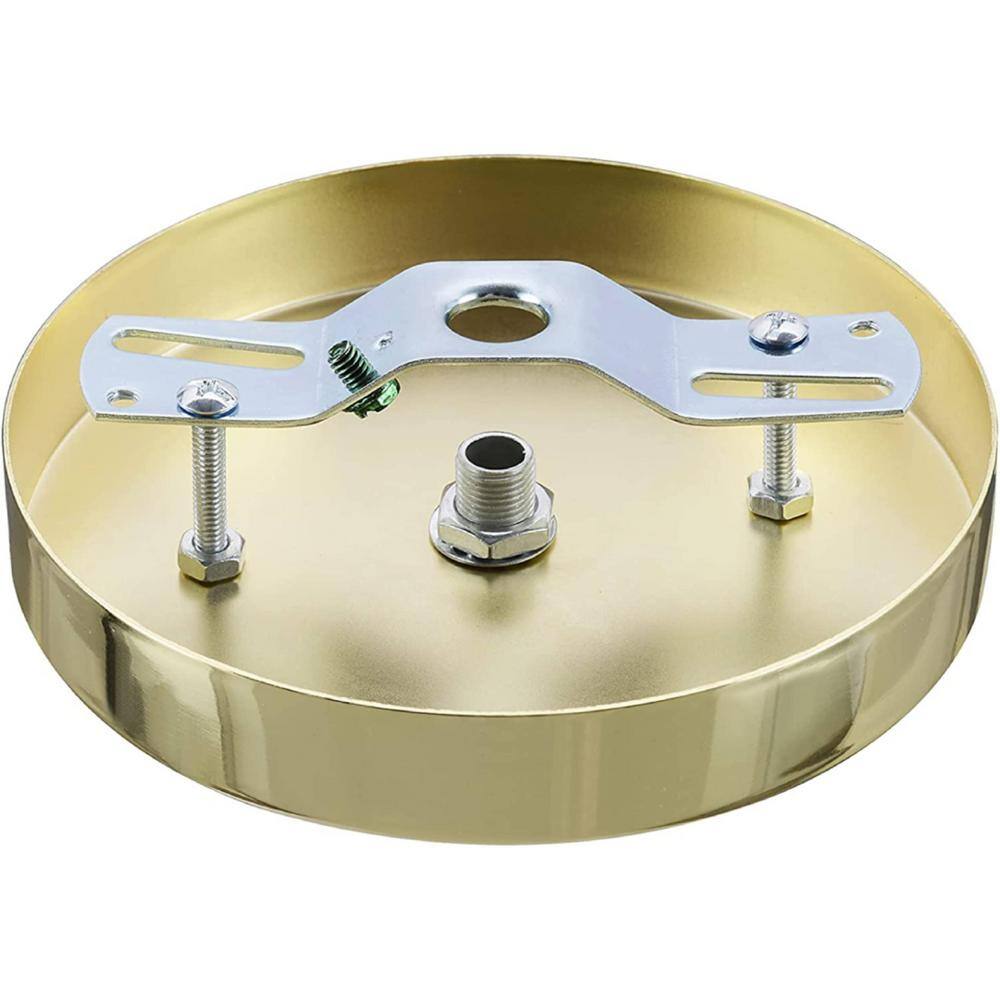 Brass 4.75" Round Light Fixture Canopy Kit, 2 Pack