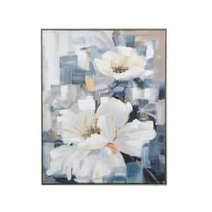 Anky Framed Art Print 40.2 in. x 32.3 in. Large Rectangle Framed Wall Art Flower Canvas Print