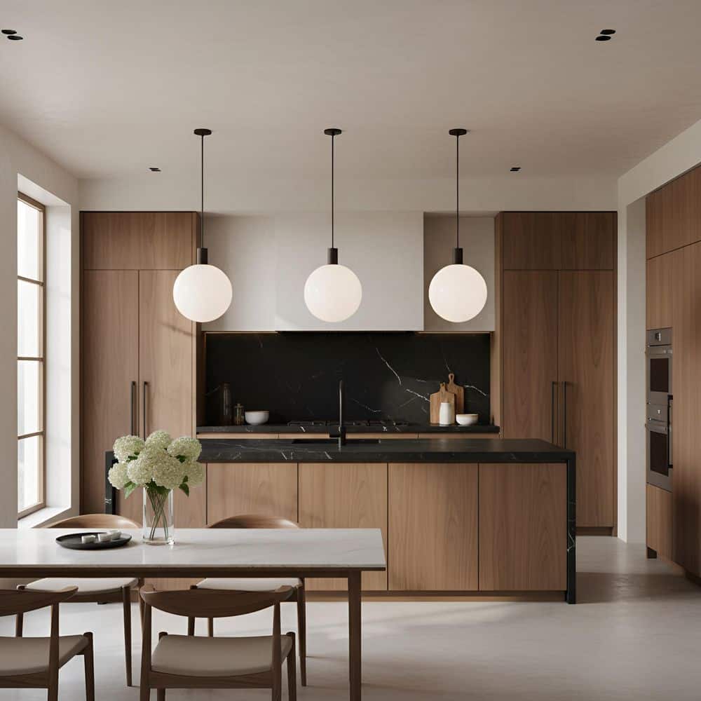 Colewood 15.5 in. W x 19.25 in. H 1-Light Midnight Black Modern Pendant Light with Milk Glass Shade No Bulb Included price history on PriceWatchPro