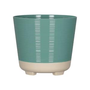 10 in. Dia Green/Sand Round Wallula Planter (2-Pack)