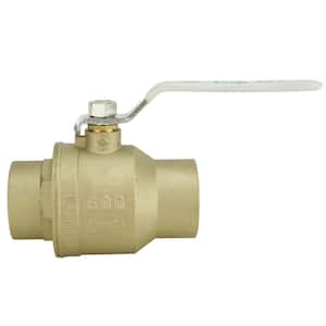 2-1/2 in. Lead Free Brass Solder Ball Valve with Stainless Steel Ball and Stem