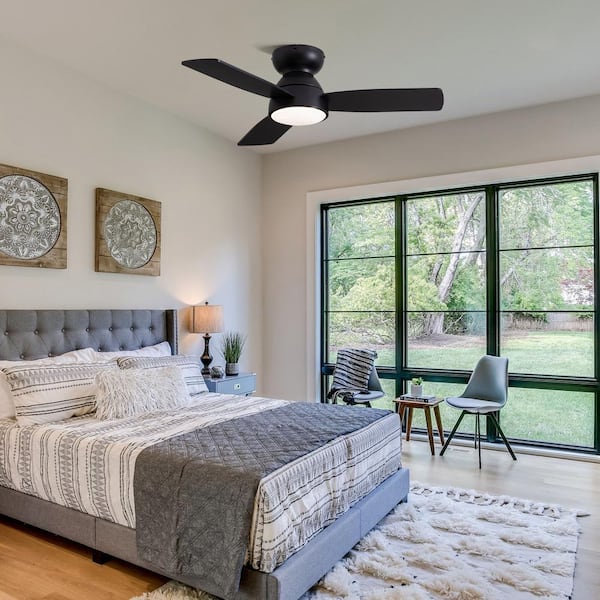 Finktonglan LED Ceiling Fans With Lights, Modern 50 Cm Dimmable Bladeless Ceiling Fan 6 Speeds