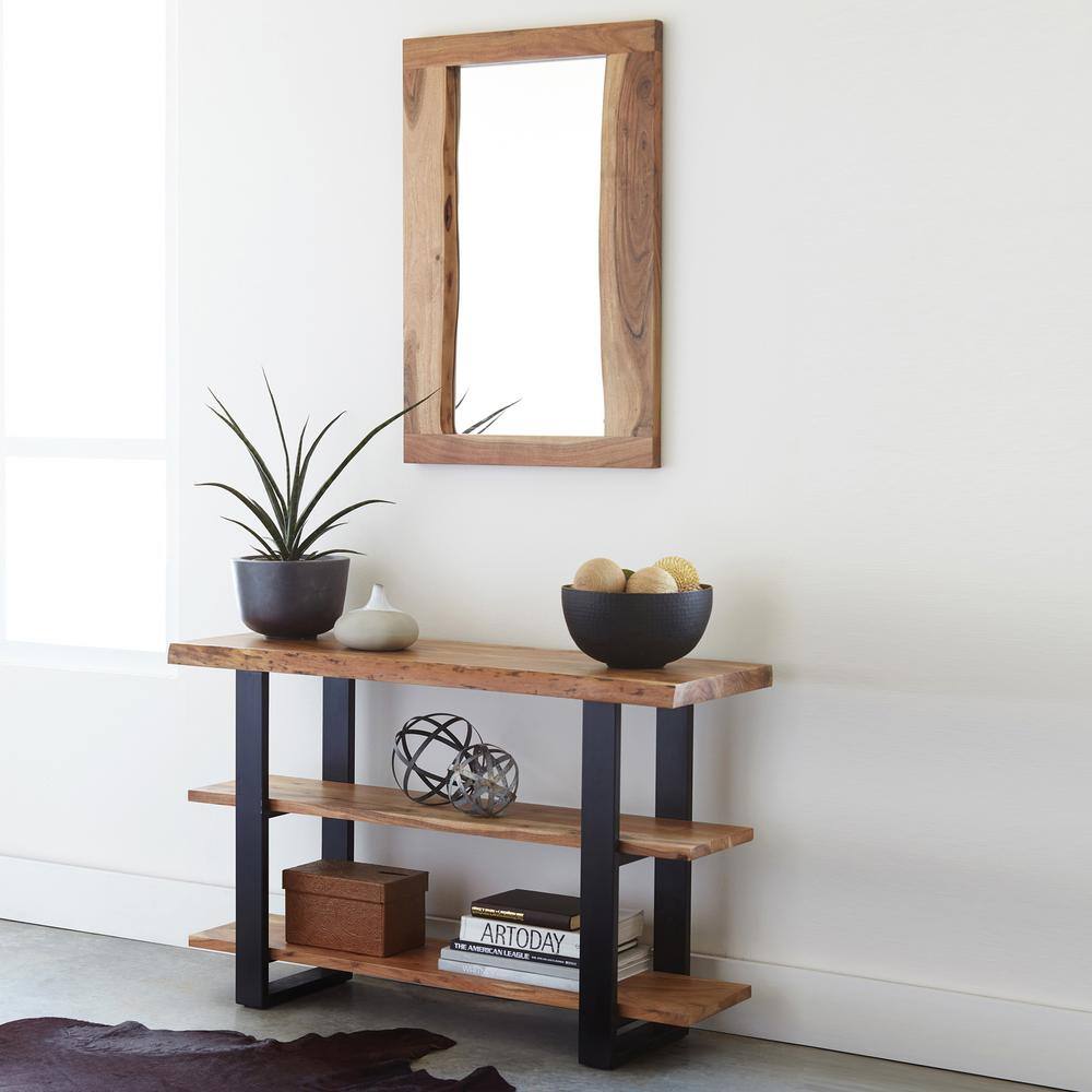 Alpine Natural Acacia Wood 48" Live Edge Mirror