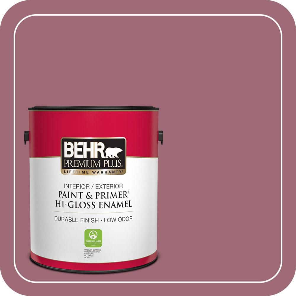 1 gal. #100D-5 Berries and Cream Hi-Gloss Enamel Interior/Exterior Paint & Primer price history on PriceWatchPro