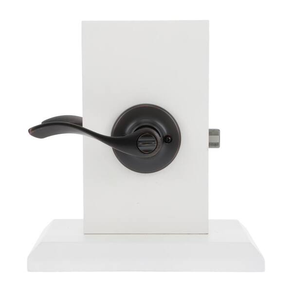 Balboa Venetian Bronze Privacy Door Handle with Lock for Bedroom or  Bathroom featuring Microban Technology (4-Pack)