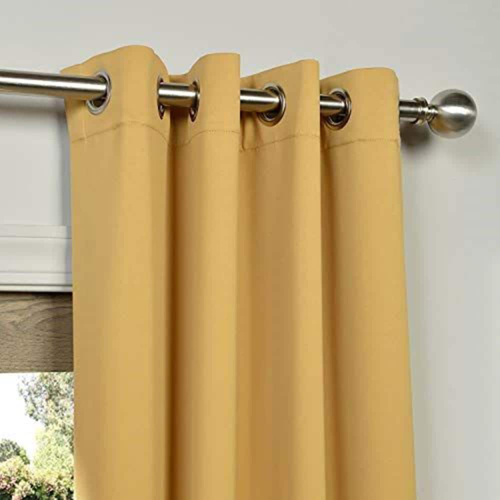 Marigold Velvet Blackout Grommet Window Panel, 50W x 84L