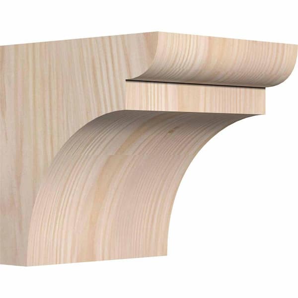 Ekena Millwork 5-1/2 in. x 6 in. x 6 in. Douglas Fir Yorktown Smooth Corbel