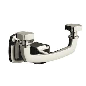 Margaux Double Robe Hook in Vibrant Polished Nickel