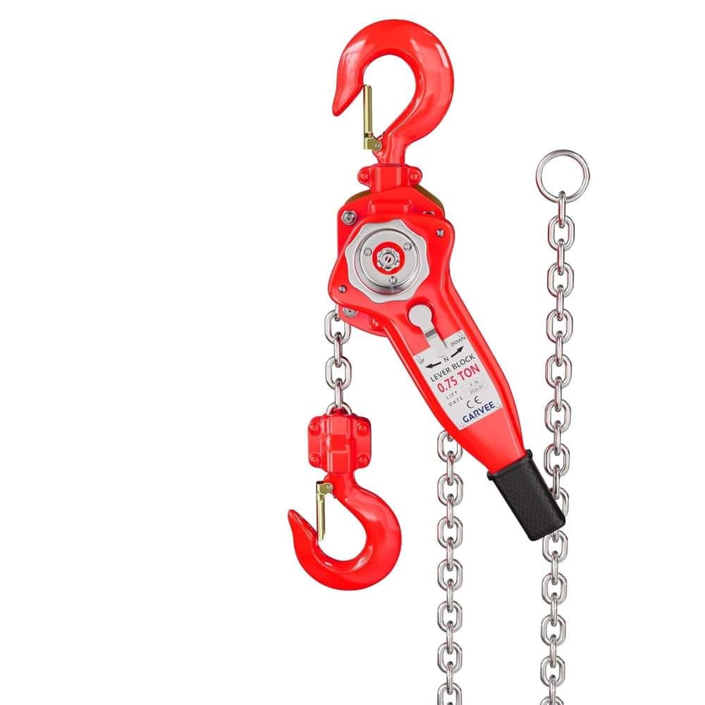 Manual Lever Chain Hoist, 0.75 Ton/1,650 Lbs Capacity, 10 ft Lifting Height, with Heavy Duty G80 Galvanized Steel Chain price history on PriceWatchPro