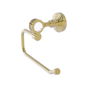 Allied Brass Fresno Collection Rollerless Toilet Paper Holder - Unlacquered Brass