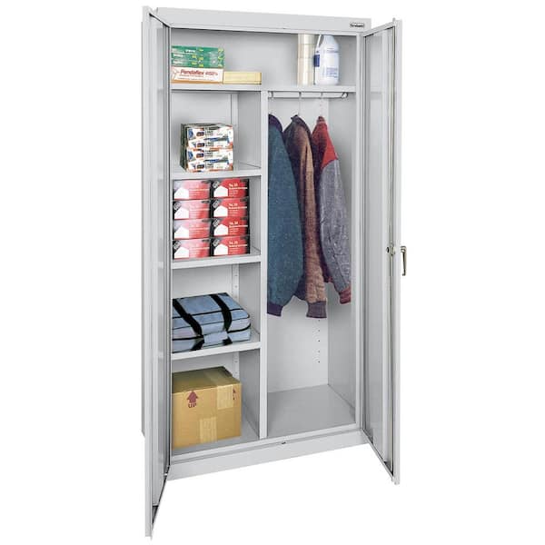 Industrial Clear-View Cabinet - 36 x 24 x 72, Unassembled, Gray