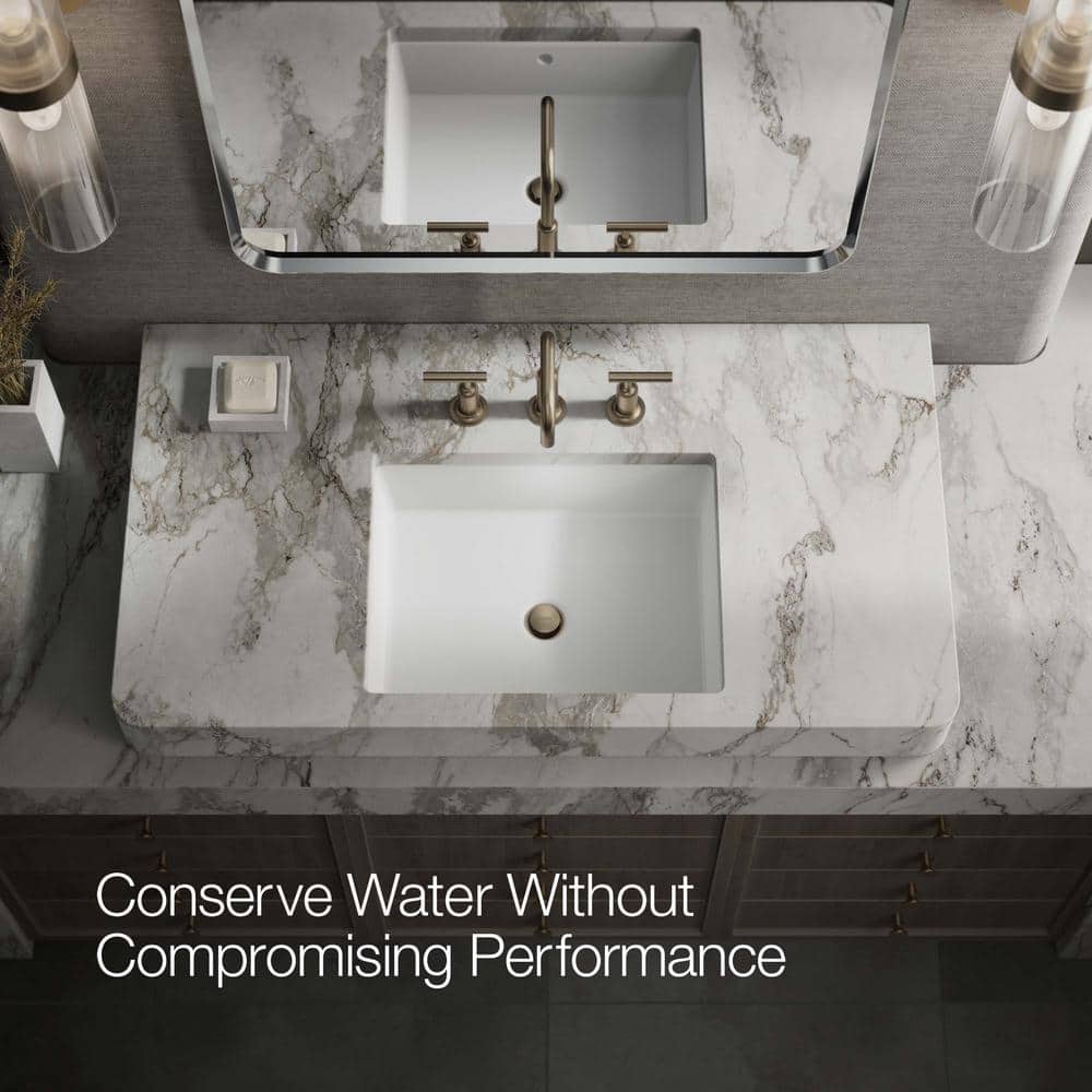 Purist Brushed Bronze Widespread Bathroom Faucet with Drain Assembly