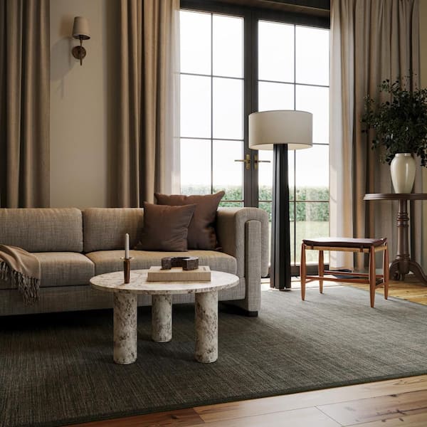 Nate Berkus x Rugs Palmer Modern Solid Washable Green 5 ft. x 8 ft. Indoor Area Rug