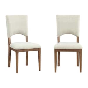 Wellington Brown Polyester Seat Dining Chair Set of 2