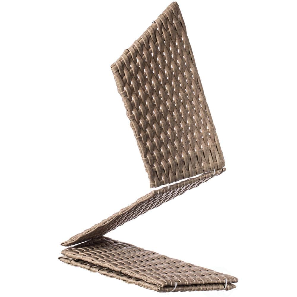 Gray Foldable Rattan Christmas Tree Skirt Collar Basket