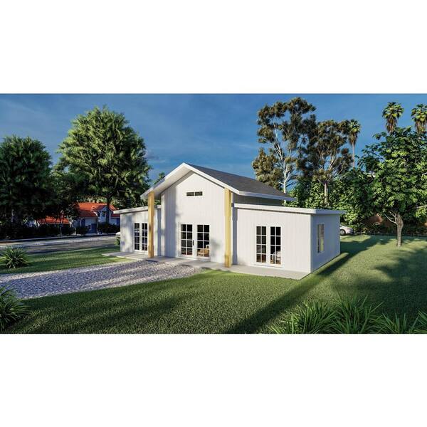 Rose Cottage 2 Bed 1 Bath 444 sq.ft. Steel Frame Home Kit DIY Assembly  Office Guest House ADU Vacation Rental Tiny Home RC2B443 - The Home Depot