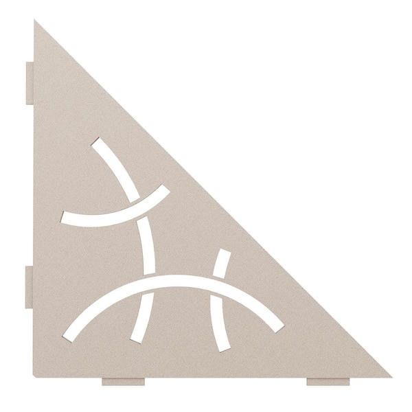 Schluter Shelf-E Cream Coated Aluminum Curve Triangular Corner Shelf