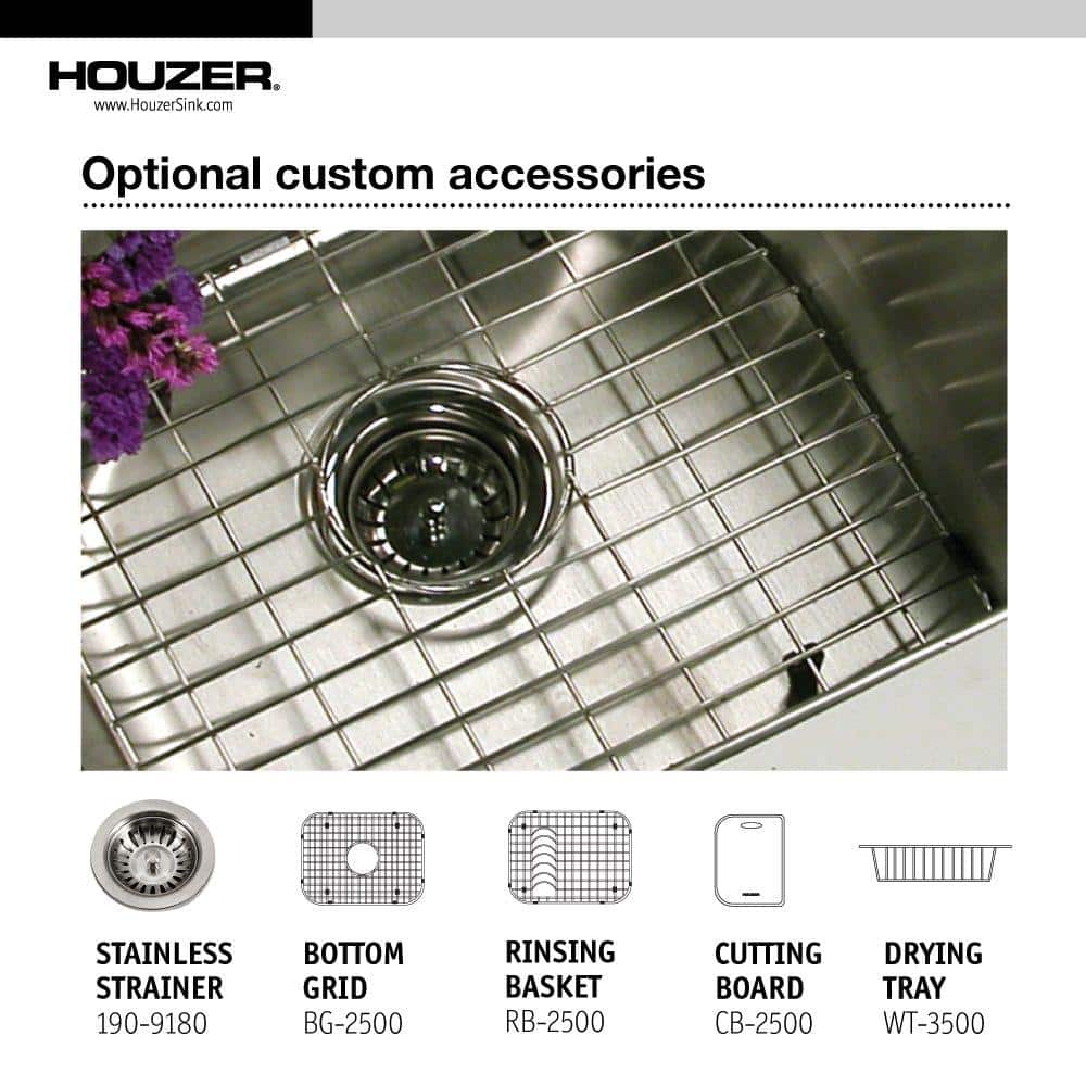Elite 23.25'' Stainless Steel Undermount Single Bowl Kitchen Sink