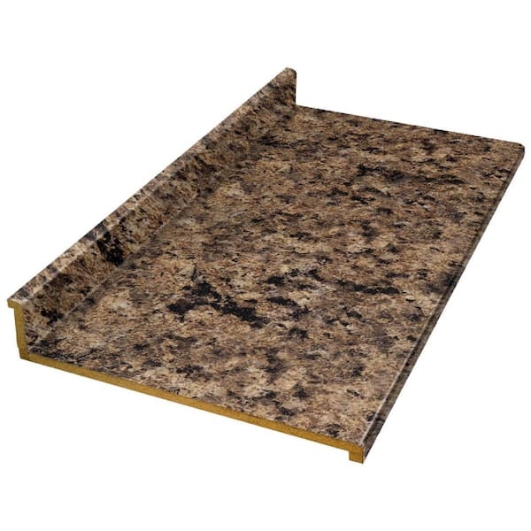 Hampton Bay 6 ft. Laminate Countertop in Milano Brown with Tempo Edge and Integrated Backsplash