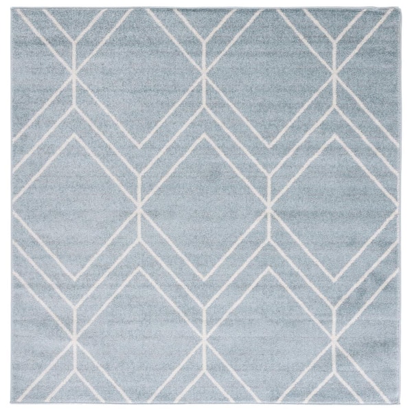 SAFAVIEH Adirondack Blue/Ivory 4 ft. x 4 ft. Diamond Square Area Rug