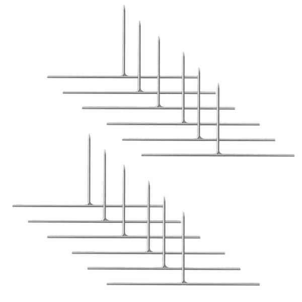 6.5 in. x 3 in. Metal Tombstone Stakes with T-Bar Design and Heavy Duty Construction for Halloween Foam Decor (12-Pack)