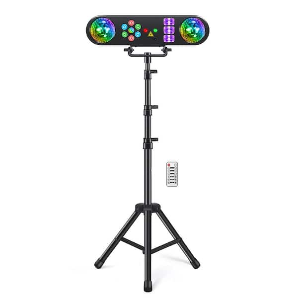 Lukyamzn 5 in 1 Party Bar Light Set with Stand, Rotating Ball, Strobe ...