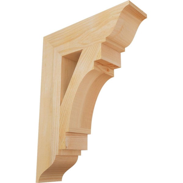 Ekena Millwork 6 in. x 30 in. x 22 in. Douglas Fir Merced Traditional Rough Sawn Bracket