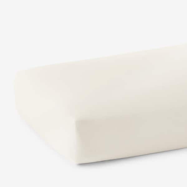 The Company Store Legends Hotel Supima Cotton Percale Ivory Queen Fitted Sheet