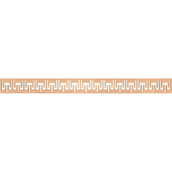 Ekena Millwork Victory Fretwork 0.25 in. D x 46.375 in. W x 4 in. L Hickory Wood Panel Moulding