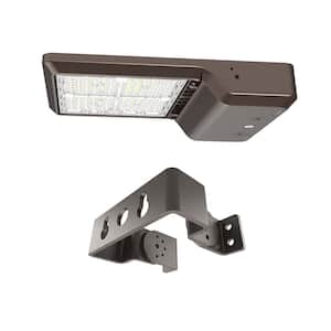 175-Watt Equivalent Integrated LED Bronze Area Light with Trunnion Mount Kit TYPE 5 Adjustable Lumens and CCT