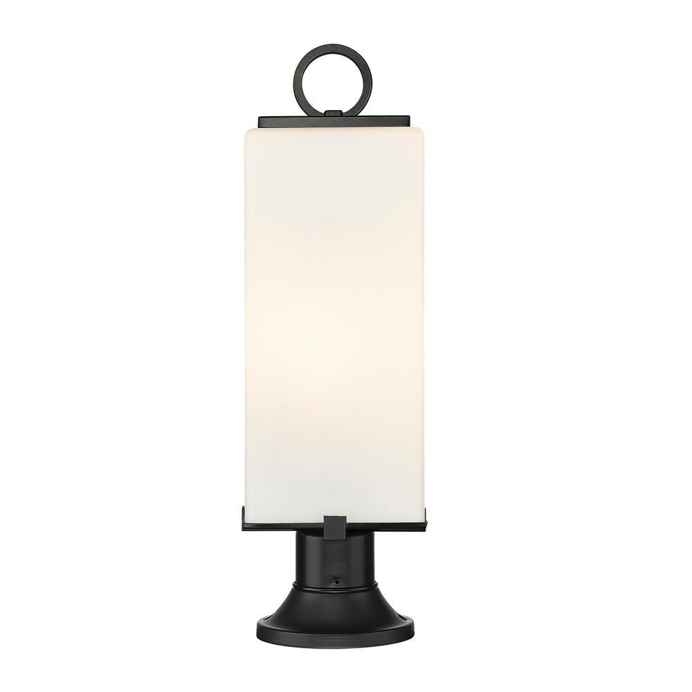 Sana Black Aluminum 2-Light Outdoor Pier Mount Fixture