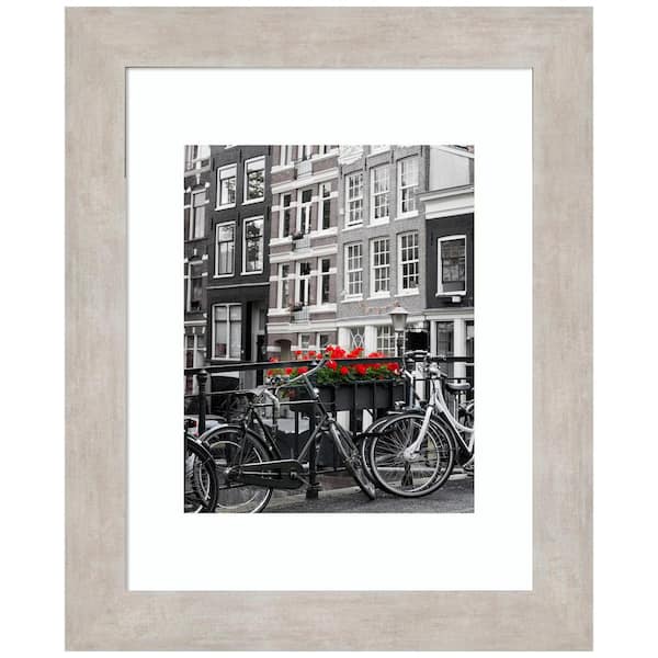 Amanti Art 11 in. x 14 in. Marred Silver Wood Picture Frame Opening Size (Matted To 8 in. x 10 in.)