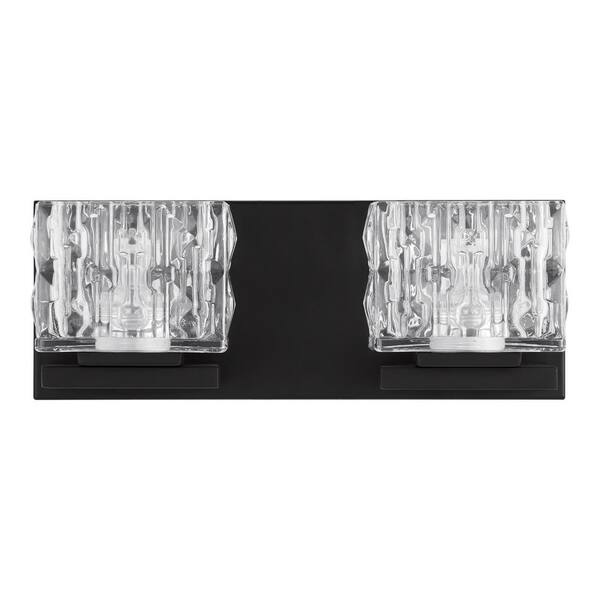 Home Decorators Collection Tulianne 12 in. 2-Light Coal LED Vanity Light Bar