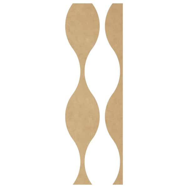 Ekena Millwork Ozark 0.125 in. T x 0.75 ft. W x 4 ft. L Dark Grey Acrylic Resin Decorative Wall Paneling 9-Pack