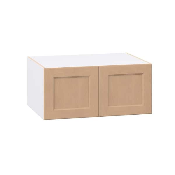 Lakewood Sugar Cookie Shaker Assembled Deep Wall Bridge Kitchen Cabinet with Lift Up (33 in. W x 15 in. H x 24 in. D)