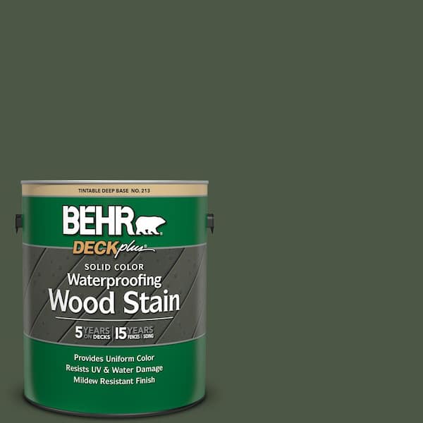BEHR DECKplus 1 gal. #SC-120 Ponderosa Green Solid Color Waterproofing Exterior Wood Stain
