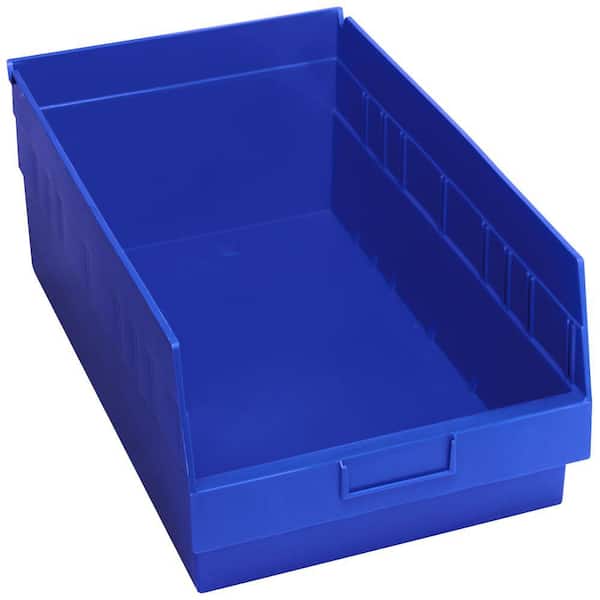 QUANTUM STORAGE SYSTEMS Store-More 6" Shelf 20.7 Qt. Storage Tote in Blue (8-Pack)
