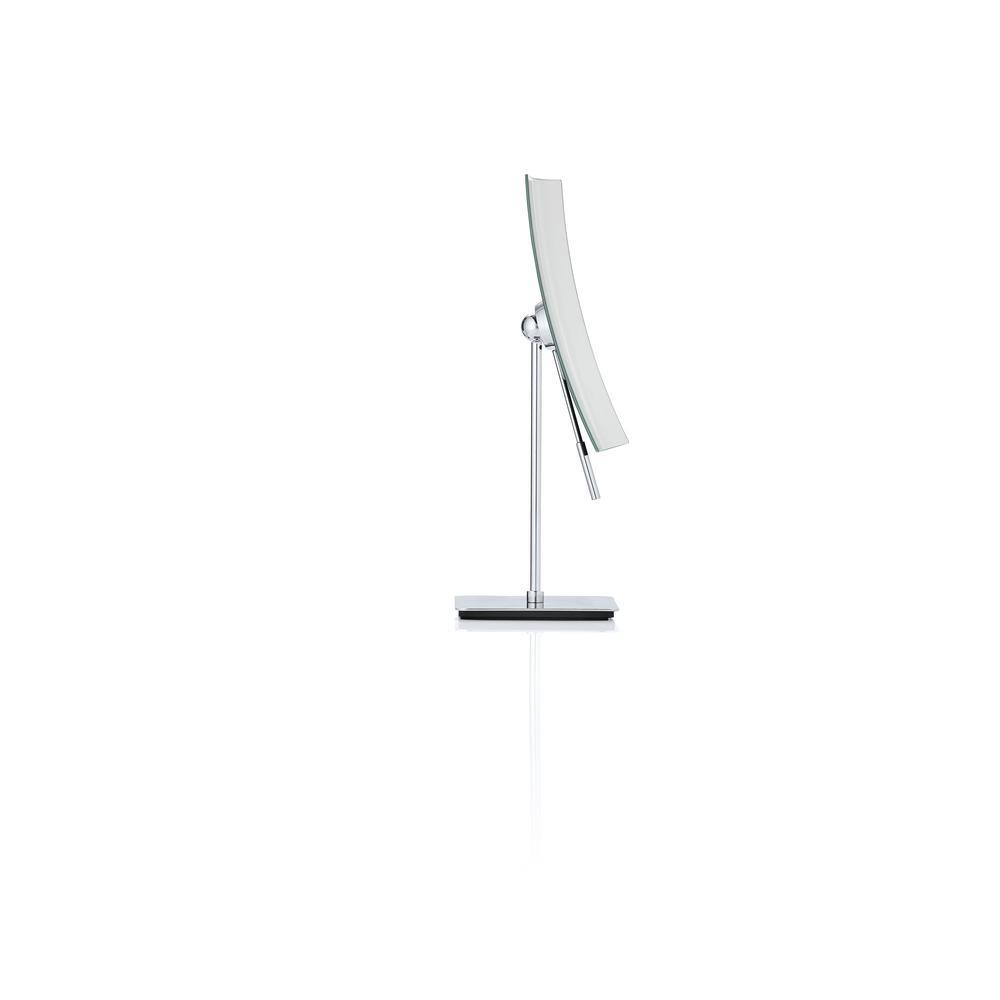 Vista Nickel Plated Freestanding Asymmetrical Makeup Mirror